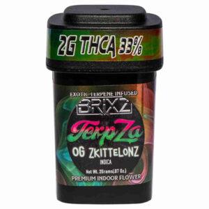 BRIXZ NYC TERPZA 2G THCA FLOWER DISPENSER OG ZKITTELONZ (INDICA) - (15CT)