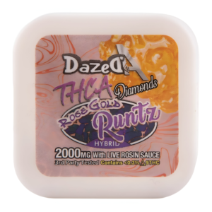 BRIXZ DAZED DIAMOND DABS 2000MG ROSE GOLD RUNTZ (HYBRID) - (4CT)