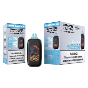 SPACE ULTRA DISPOSABLE M-25K BLUE RAZZ ICE 5% - PACK OF 5