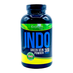 KRATOM KAPS GREEN VEIN INDO 300GM POWDER BOTTLE