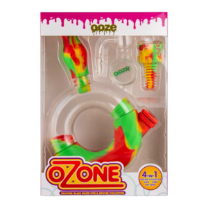 OOZE OZONE SILICONE WATER PIPE - RASTA
