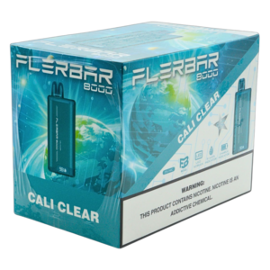 FLERBAR 8000PUFF DISPOSABLE CALI CLEAR 3% - PACK OF 10