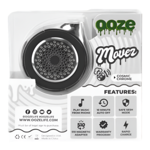 OOZE MOVEZ WIRELESS SPEAKER VAPE BATTERY - COSMIC CHROME