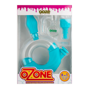 OOZE OZONE SILICONE WATER PIPE - AQUA TEAL
