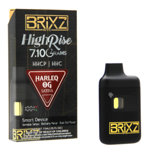 BRIXZ NYC HIGH RISE 7.10GM HHCP HHC DISPOSABLE HARLEQ OG (SATIVA) -BOX OF 5