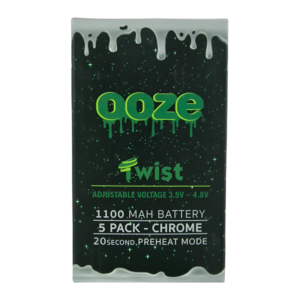 OOZE TWIST BATTERY 5 PACK CHROME (1100 MAH)