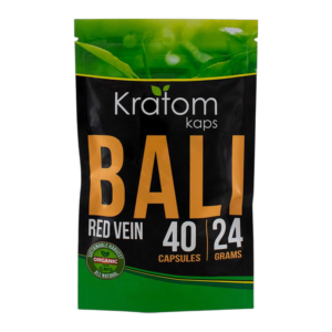 KRATOM KAPS RED VEIN BALI 24GM 40CT CAPSULES BAG