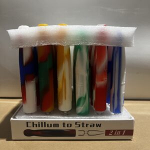 CHILLAM STRAW 2 IN 1 MULTI COLOR 36CT CHM006