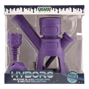 OOZE HYBORG WATER PIPE - SHIMMER PURPLE (4 IN 1)