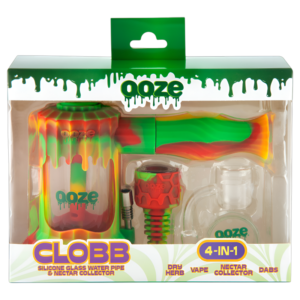 OOZE CLOBB SILICONE WATER PIPE & NECTAR COLLECTOR RASTA