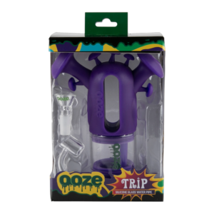 OOZE TRIP SILICONE GLASS WATER PIPE PURPLE
