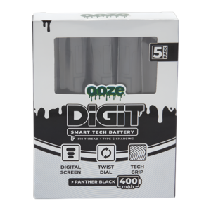 OOZE DIGIT BATTERY 5 PACK PANTHER BLACK (400MAH)