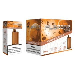 FLERBAR 8000PUFF DISPOSABLE VIRGINIA TOBACCO 5% - PACK OF 10