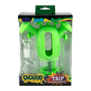 OOZE TRIP SILICONE GLASS WATER PIPE GREEN