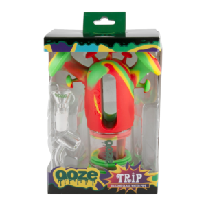 OOZE TRIP SILICONE GLASS WATER PIPE RASTA