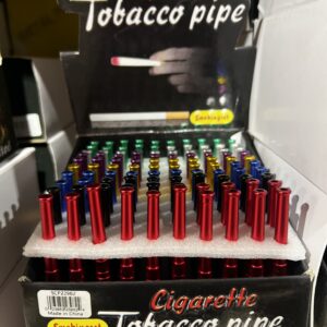 METAL PIPE TOBBACO MIXED COLOR LONG (100CT) 23982