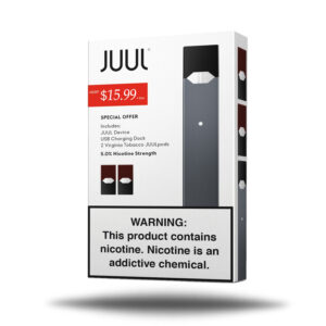 JUUL STARTER KIT VIRGINIA TOBACCO 5% WITH 2 PK BOX OF 4
