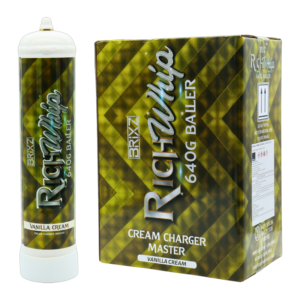 BRIXZ NYC RICH WHIP CREAM CHARGERS 640G CYLINDER VANILLA CREAM -BOX OF 6