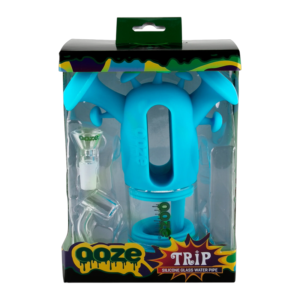 OOZE TRIP SILICONE GLASS WATER PIPE TEAL