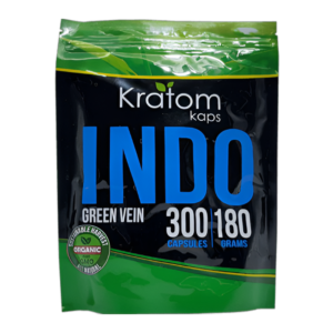 KRATOM KAPS GREEN VEIN INDO 180GM 300CT CAPSULES BAG