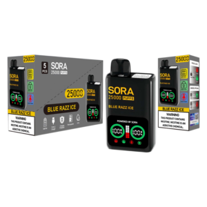 SORA 25K DISPOSABLE 5CT BLUE RAZZ ICE