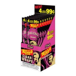 ZIG ZAG RILLO WRAPS 4 FOR 99 PINK