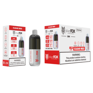 SILVER FOX DISPOSABLE 25K 5CT CLEAR RED