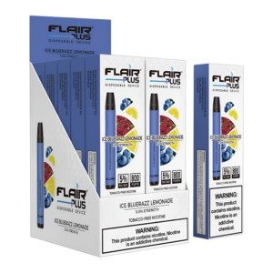 FLAIR PLUS ICE BLUE RAZ LEMON 10CT