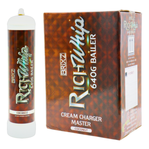 BRIXZ NYC RICH WHIP CREAM CHARGERS 640G CYLINDER COCONUT -BOX OF 6