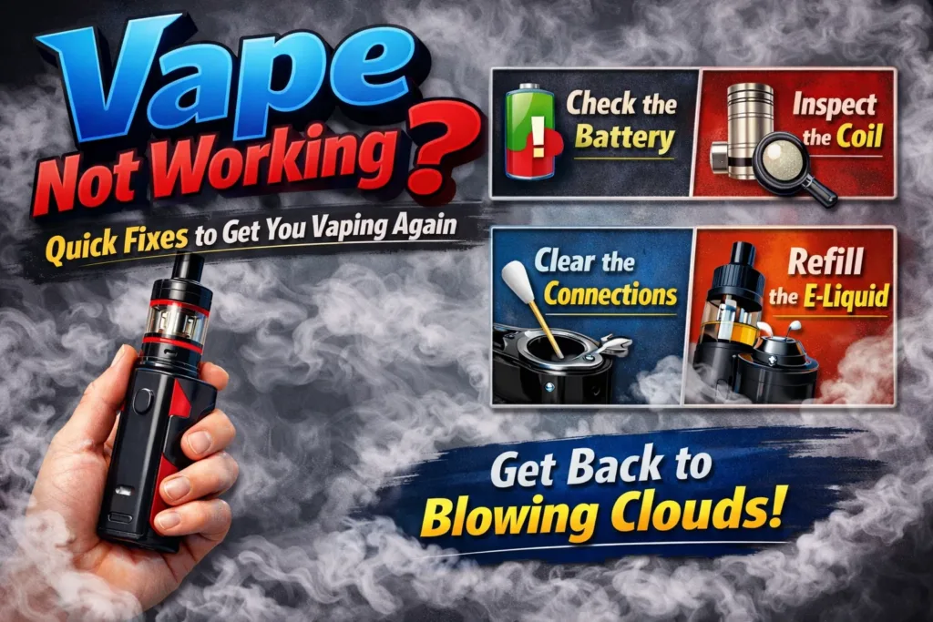 Crown Distro troubleshooting guide for vape not working issues.