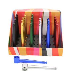4″ Metal Smoking Pipe – Mixed Colors (24ct Display) by Generic – distributed by Crown Distro - wholesale vape distributor USA