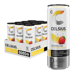 CELSIUS DRINK 12CT SPARKING STRAWBERRY LEMONADE