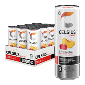 CELSIUS DRINK 12CT SPARKING RASPBERRY PEACH