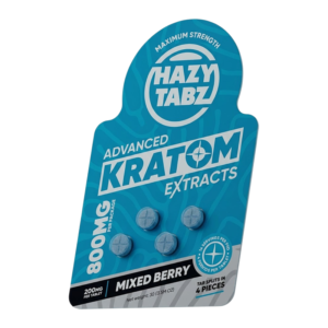 HAZY TABZ KRATOM 800MG TAB 4PK 10CT/BOX MIXED BERRY