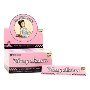 BLAZY SUSAN PINK ROLLING PAPER KING SIZE SLIM 50CT