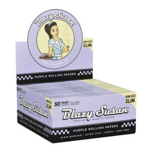BLAZY SUSAN PURPLE ROLLING PAPER KING SIZE SLIM 50CT