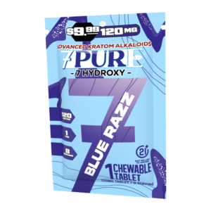 7 PURE 7-HYDROXY 120MG 30CT 9.99$ BLUE RAZZ