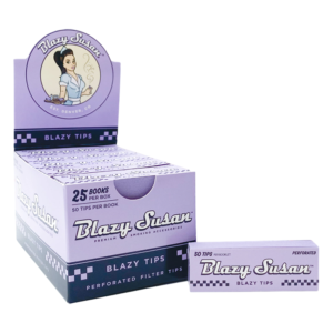 BLAZY SUSAN PURPLE FILTER TIPS PERFORATED 25CT