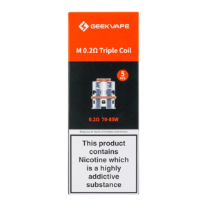 GEEK VAPE PODS & COILS TYPE M SERIES- M 0.2 5PK TRIPLE 70-85W