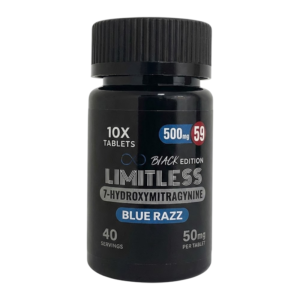 LIMITLESS 7-HYDROXY 50MG 10CT BLUE RAZZ