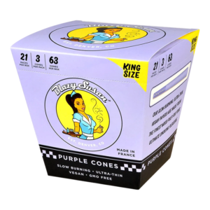 BLAZY SUSAN PURPLE CONES KING SIZE 3CONE 21PK 63CONE PER BOX
