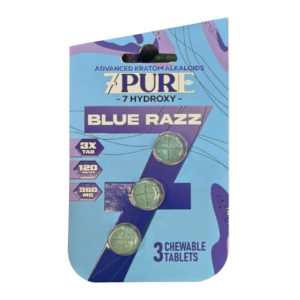 7 PURE 7-HYDROXY 120MG 3PK 10CT/BOX BLUE RAZZ