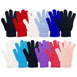 ASSORTED COLOUR ADULT MAGIC GLOVES -HEAVY 12CT