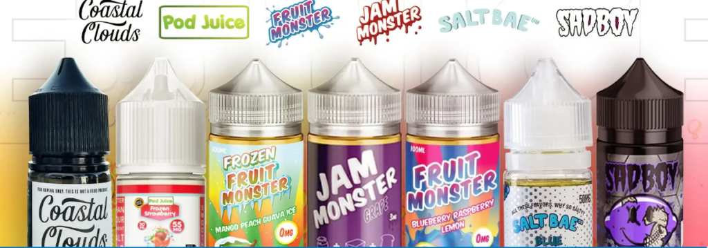 Collection of disposable vape pen and vape pod devices for daily vaping