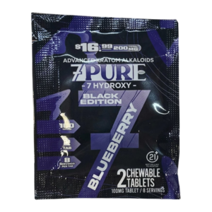 7 PURE 7-HYDROXY KRATOM 16.99$ 200MG 30CT BLACK EDITION
