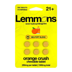LEMMONS 7-HYDROXY 6CT 1500MG 6PK/BX -  ORANGE CRUSH