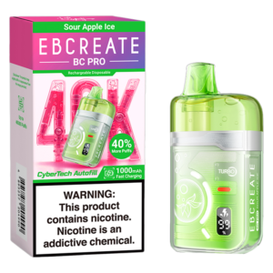 EBCREATE BC PRO DISPO 40K 5CT SOUR APPLE ICE
