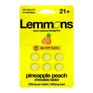 LEMMONS 7-HYDROXY 6CT 1500MG 6PK/BX - PINEAPPLE PEACH