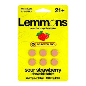 LEMMONS 7-HYDROXY 6CT 1500MG 6PK/BX -  SOUR STRAWBERRY