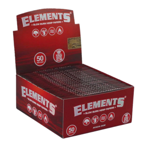 ELEMENTS RED KING SIZE SLIM BOX-50 32 LEAVES